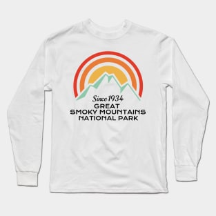 Great Smoky Mountains National Park Retro Long Sleeve T-Shirt